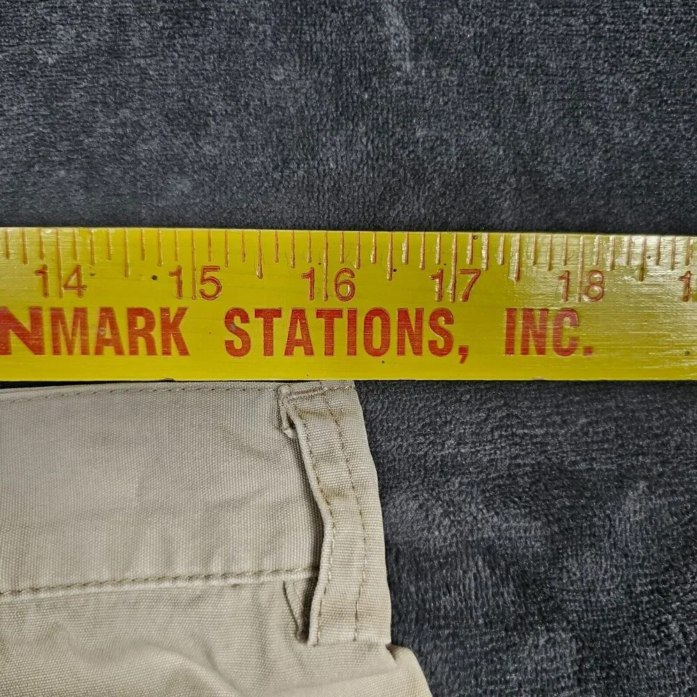 Eddie Bauer Cargo Shorts Women's 14 Beige Outdoors Hiking 100% Cotton - Picture 3 of 6